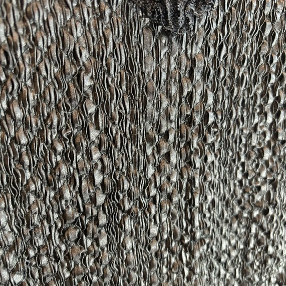 DRESS Sz M Turtle Neck Popcorn Style Little Black Dress Lined Lace - Picture 4 of 11